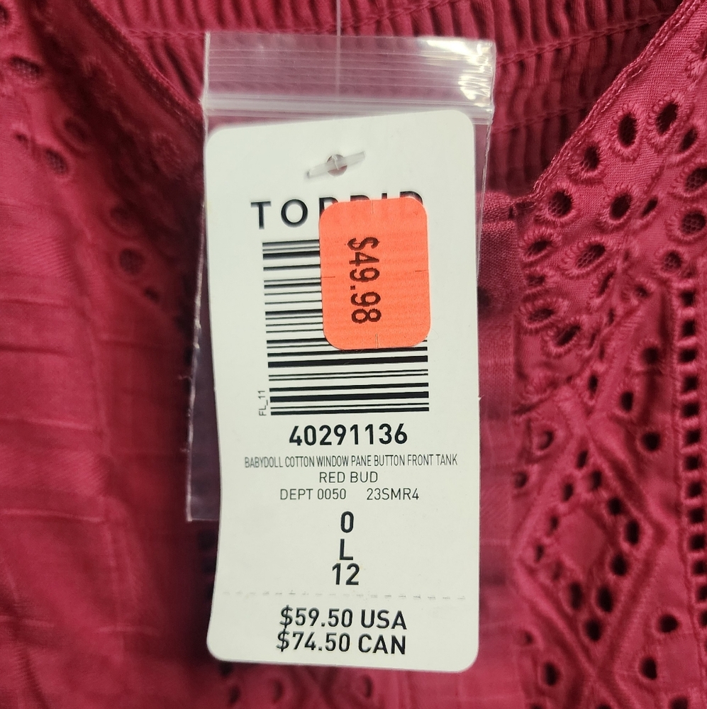Torrid Button-Up Tank Top - Picture 3 of 4